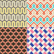 seamless geometric pattern set N15