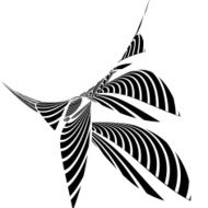 abstract black and white curve stripe pattern background N7