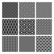 Monochrome geometric seamless textures