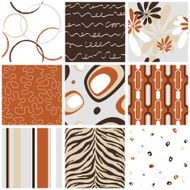 Seamless textile wallpaper pattern contemporary