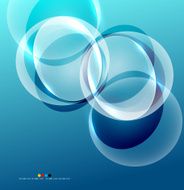 Glossy blue circles background