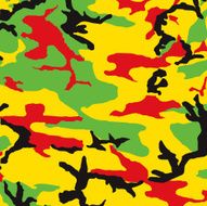 Camouflage Rasta (Red Gold Green)