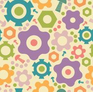 Gears seamless pattern