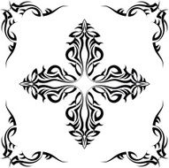 Tattoo Cross frame N3
