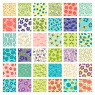 Set of 36 seamless floral patterns N2