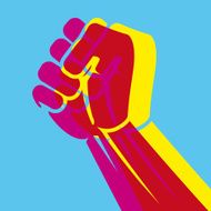 Revolution Clenched fist held in protest vector illustration N3