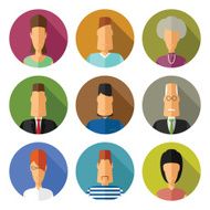 Set of vector colorful funny avatars and characters