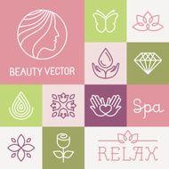 Vector spa and cosmetics logos N2