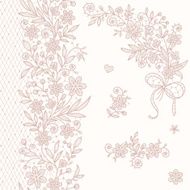 Lace Clip Art Corner Vertical Seamless Pattern