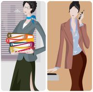 Businesswomen Vector Illustrations Series N13