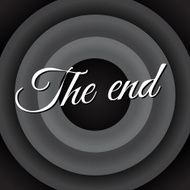 The end - retro nostalgic cinema background