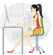young woman in the office