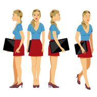 Standing turning girl