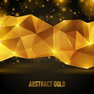 Gold crystal abstract pattern N2