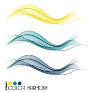 Set of color curve lines N9