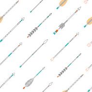 Seamless pattern with cute indian arrows in vector