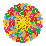 Flip flops mandala summer background