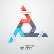 Modern business step origami style options banner N64