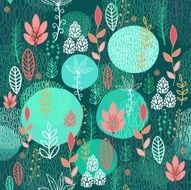 Seamless floral pattern - scandinavian style N2
