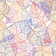 Autumn transparent leaves pattern background N6