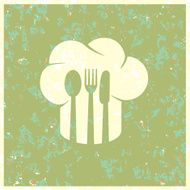 Chef cap with silverware