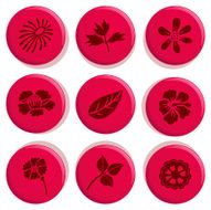 Flower Button Badges