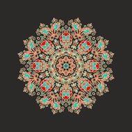 Decorative laced vector rosette