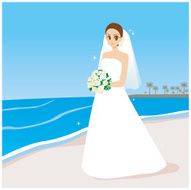Bride on the beach