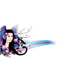 Vector flower girl
