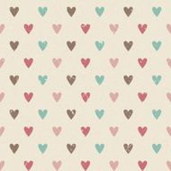 Valentine retro seamless hearts pattern