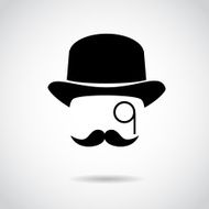 Gentleman icon isolated on white background