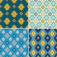 Set of Ikat Seamless Patterns N6
