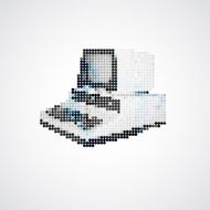 abstract polka dot style computer background