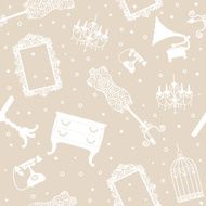 background with antique furniture