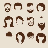 Set of flat human icons