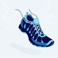 Sport shoe with wings