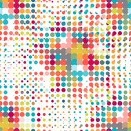 Disco seamless pattern of halftone dots in retro style N5