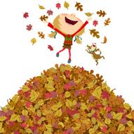 Happy fall girl N2