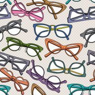 Seamless pattern with glasses N17