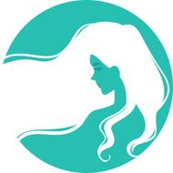 Silhouette of womans profile N2