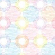 Colorful textile circles seamless patter background border