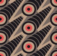 Op Art seamless pattern Circles
