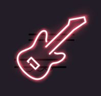Neon guitar sign