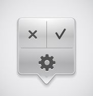 Vector metal menu pointer N2