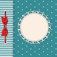 Vector greeting card or cover with bow N6