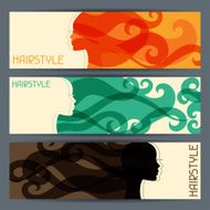 Hairstyle horizontal banners N3