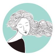 lady with roses in hair N3