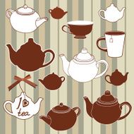 Teapots and cups
