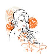 Beautiful floral girl