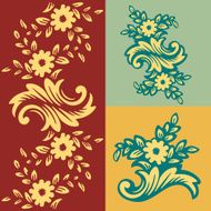 Wallpaper with a flower pattern